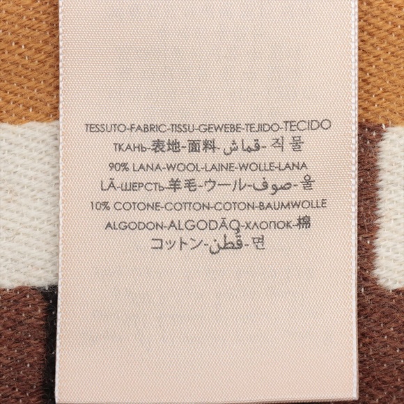 GUCCI Brown Wool Printed Scarf - Picture 4 of 4